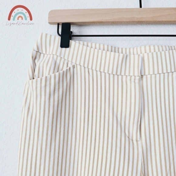 Chico's Secret Stretch Striped Straight Leg Slimming Pants - Picture 9 of 12